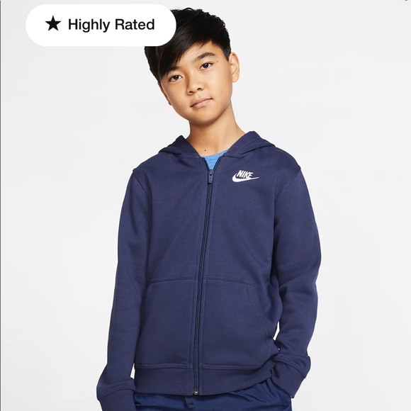 Nike Sportswear Club Big Kids' Full-Zip Hoodie - Picture 1 of 6